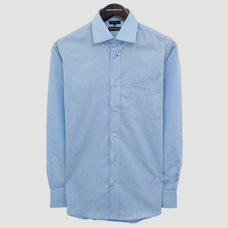 camisa azul estructura plana marca emporium slim 140982 AZUL 1