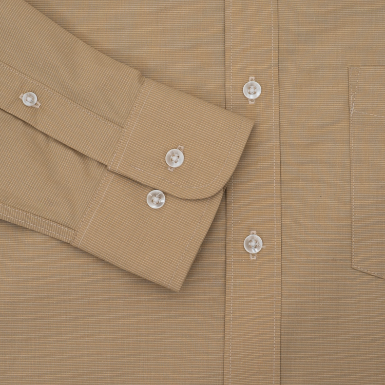 camisa beige estructura labrada marca smart slim 152585 BEIGE 3