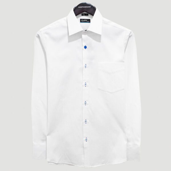 camisa blanca estructura labrada marca colletti cl sico 146325 248039 1