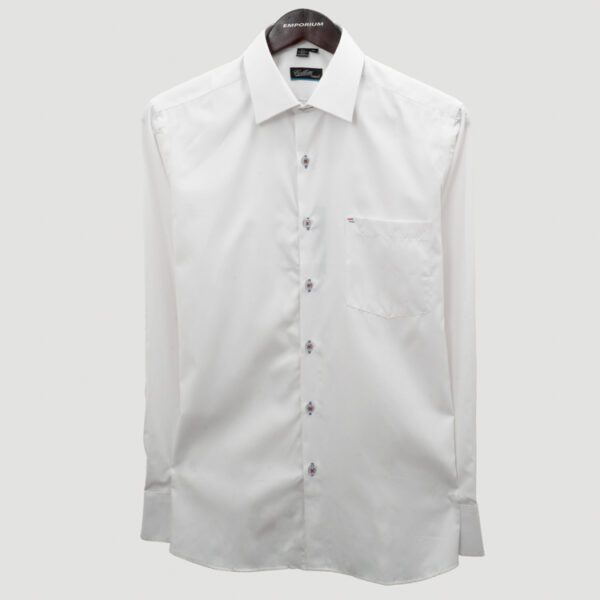 camisa blanca estructura labrada marca colletti cl sico 151163 318938 1