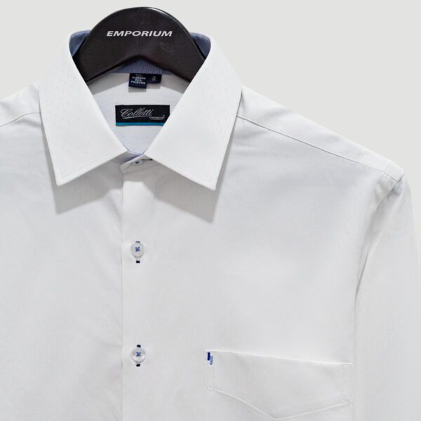 camisa blanca estructura lisa marca colletti cl sico 144081 219861 2