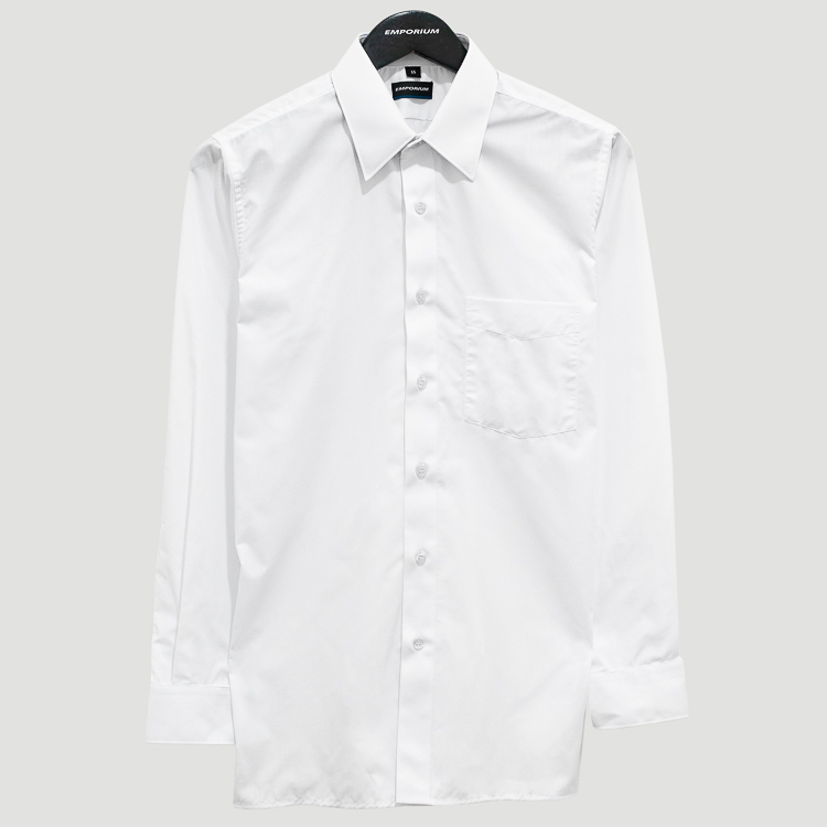 Camisa blanco diseño plano básico marca Empoirum clásico | 100130