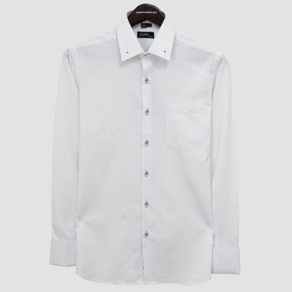 camisa blanco estructura labrada marca colletti cl sico 148736 BLANCO 1