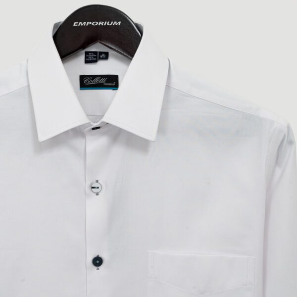 camisa blanco estructura labrada marca colletti cl sico 148746 261047 2