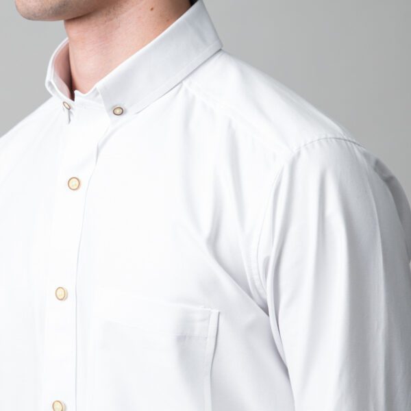camisa blanco estructura oxford liso marca business casual slim 147712 249631 2