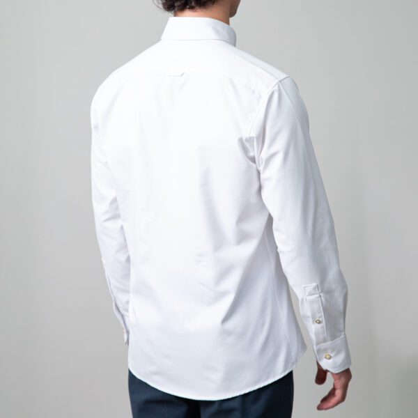 camisa blanco estructura oxford liso marca business casual slim 147712 249631 3