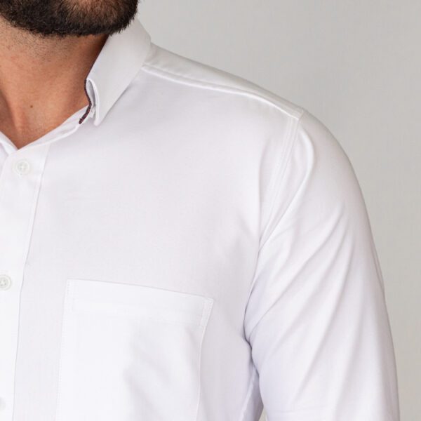 camisa blanco estructura plana con coderas marca business casual slim 144150 216851 2