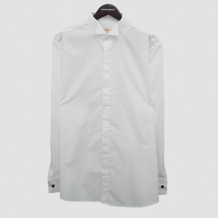 camisa blanco estructura plana marca carven cl sico 158025 338655 1