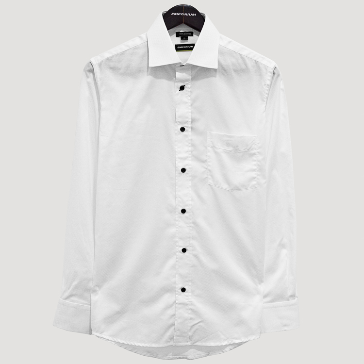 Camisa blanco estructura plana marca Emporium Slim | 129480