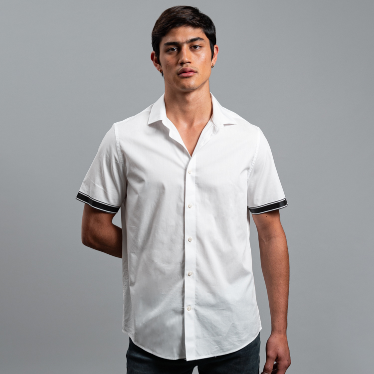 camisa casual blanco estructura plana marca carven slim 161518 345578 1