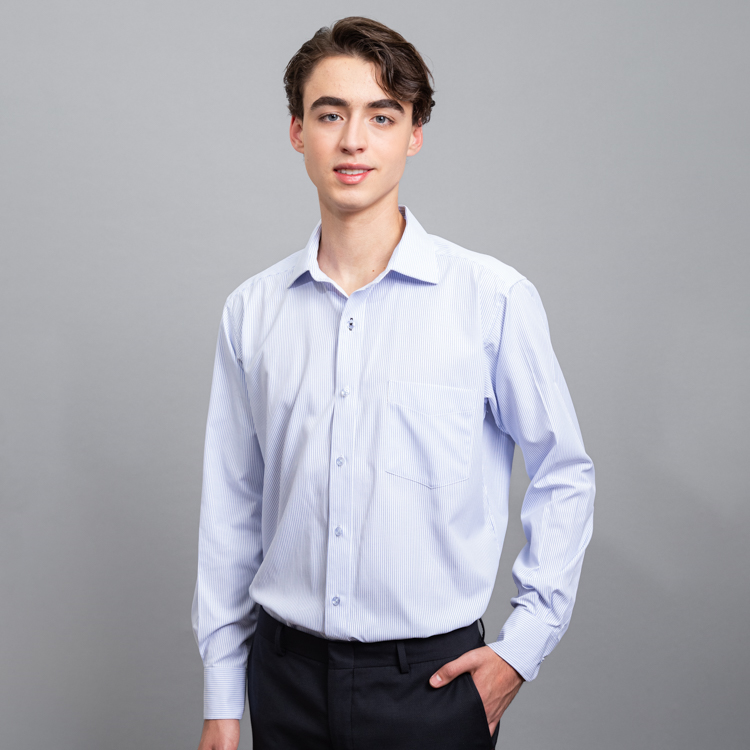camisa celeste diseno de lineas marca smart slim 148260 CELESTE 1