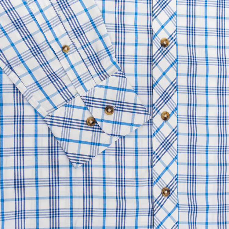 camisa celeste estructura cuadros marca business casual slim 144142 CELESTE 3