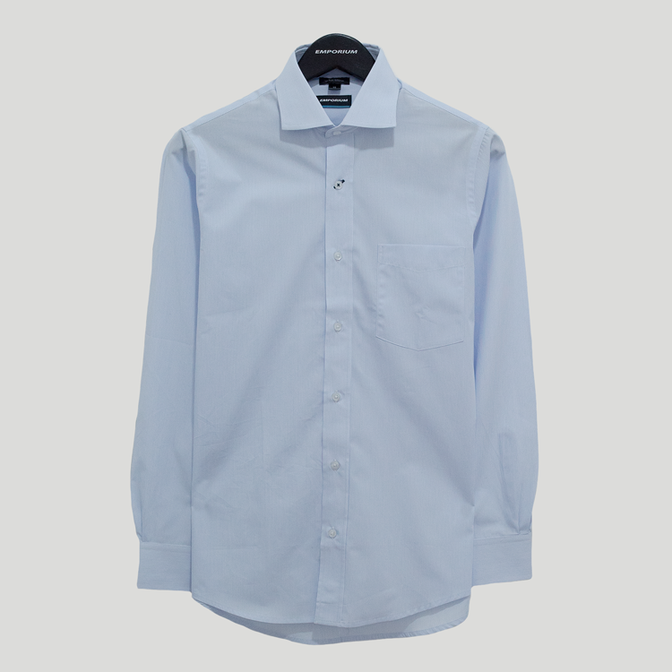 camisa celeste estructura labrada de l neas marca emporium cl sico 129582 380104