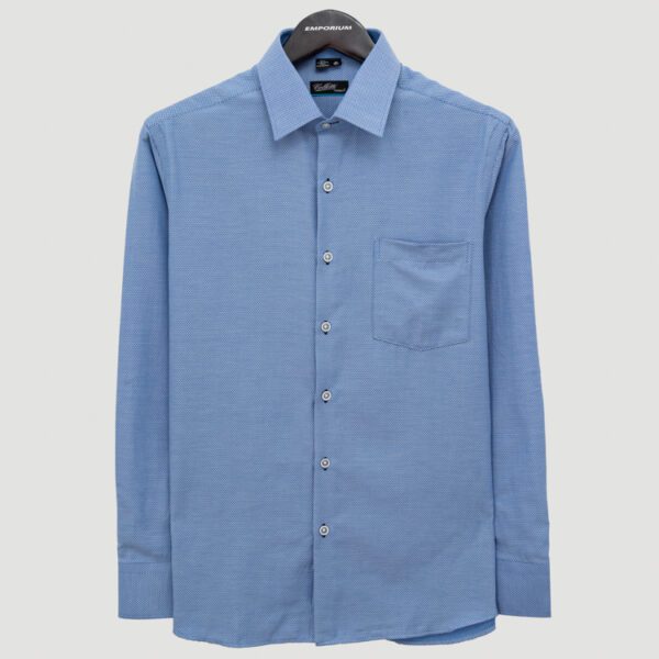 camisa celeste estructura labrada marca colletti cl sico 151011 CELESTE 1