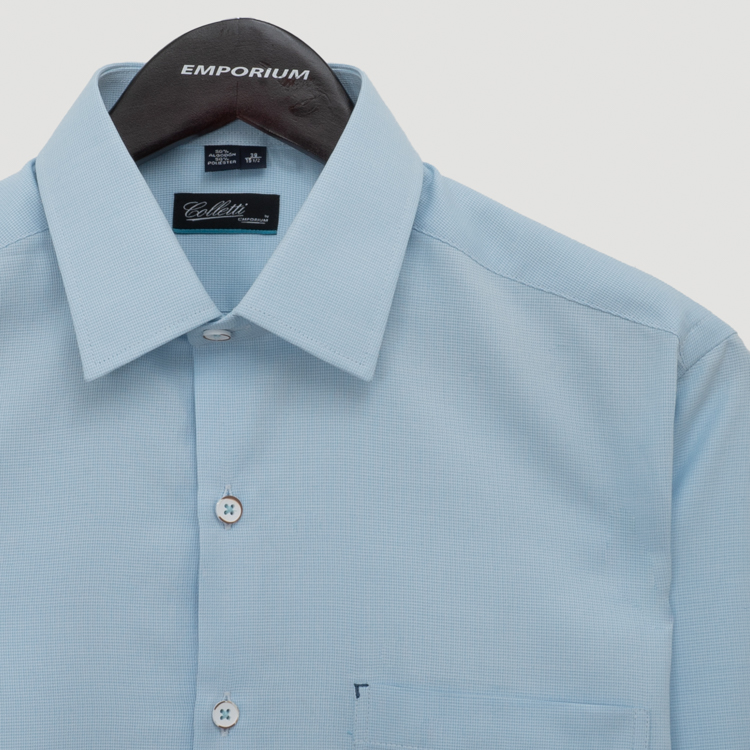 camisa celeste estructura labrada marca colletti cl sico 151218 CELESTE 2