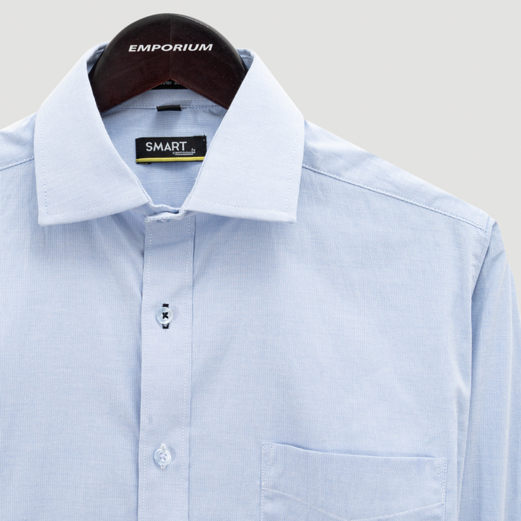 camisa celeste estructura plana marca smart slim 141171 CELESTE 2