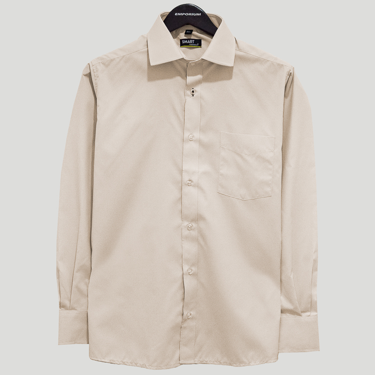 Camisa crema estructura plana marca Smart slim | 131157
