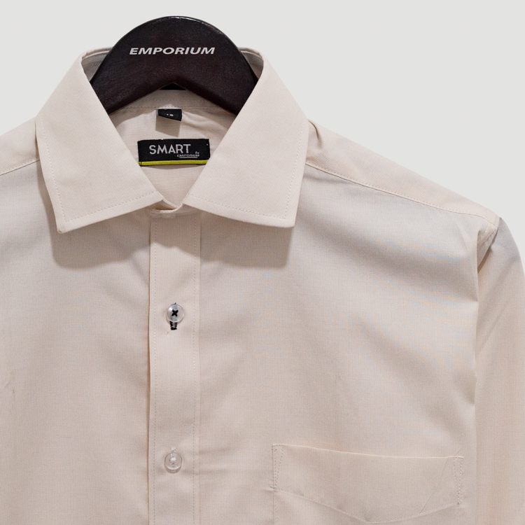 camisa crema estructura plana marca smart slim 141181 CREMA 2