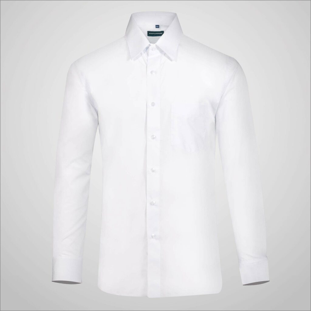 Camisa blanca con puño doble marca Emporium clásico | 108584