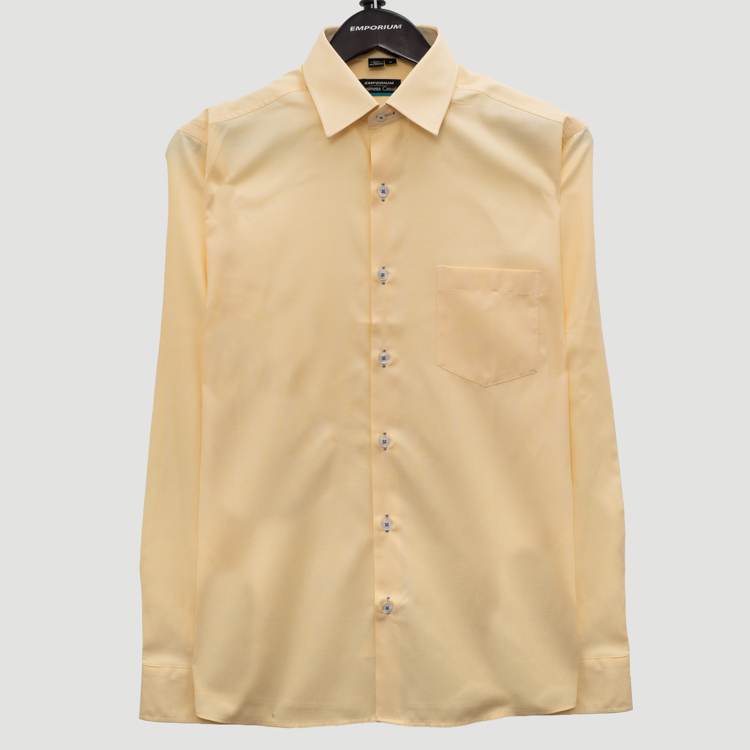 camisa formal amarillo estructura labrada marca business casual cl sico 160871 374106 1