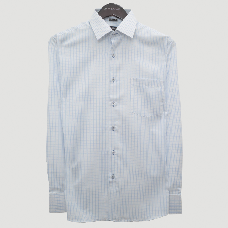 camisa formal celeste estructura labrada marca colletti cl sico 160854 374108 1
