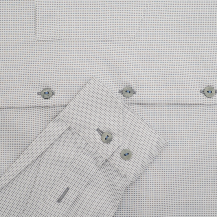 camisa formal gris estructura labrada marca business casual cl sico 160893 GRIS 3