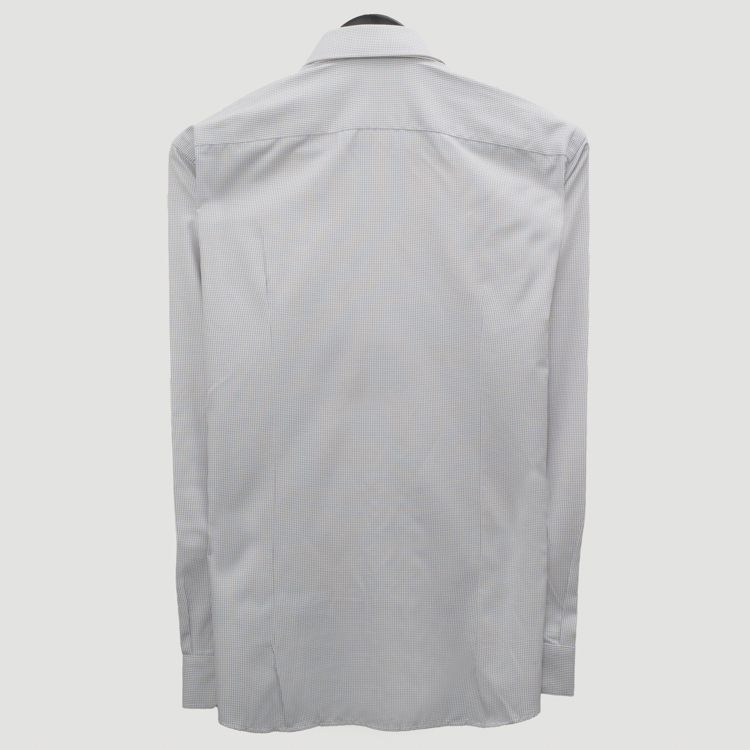 camisa formal gris estructura labrada marca business casual cl sico 160893 GRIS 4