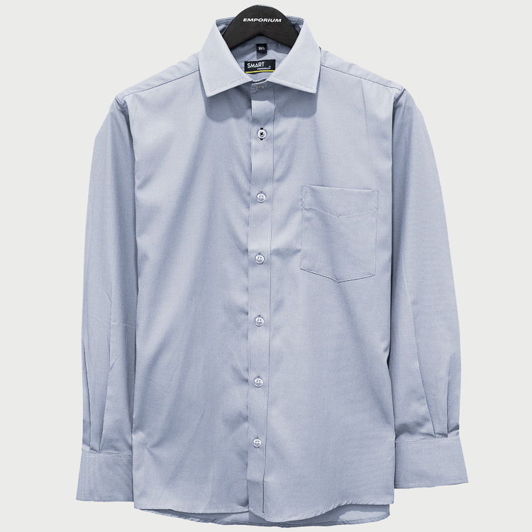 Camisa gris diseño plano liso marca Smart slim | 127734