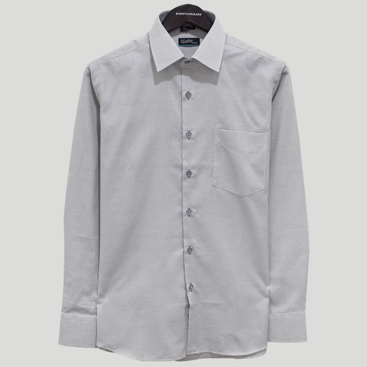 Camisa gris estructura labrada marca Colletti clásico | 132031