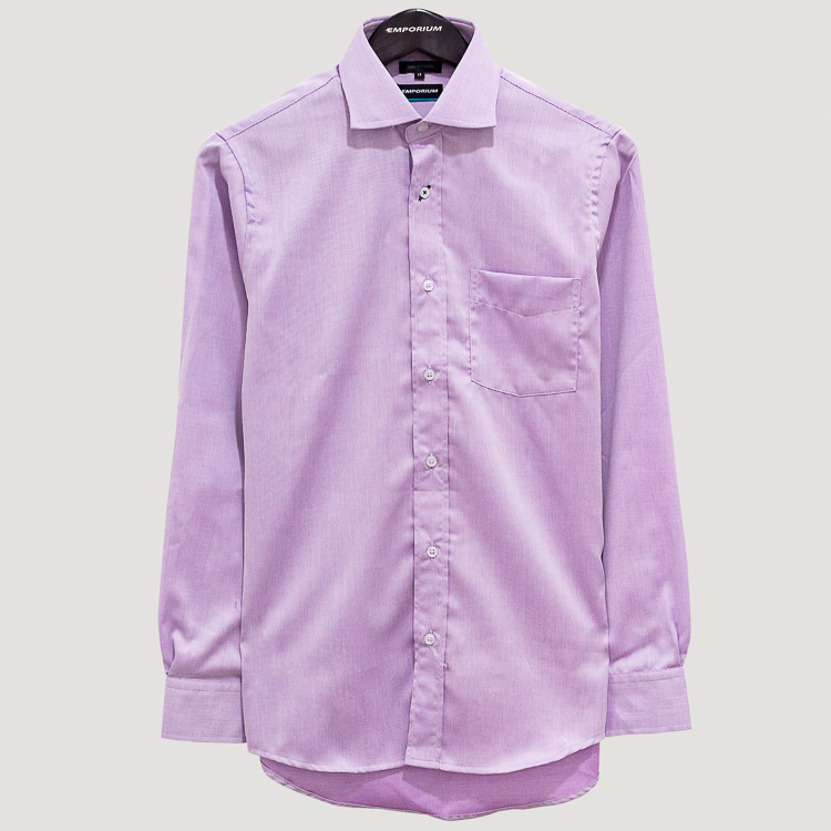 Camisa lila estructura de líneas marca Emporium Clásico | 124726