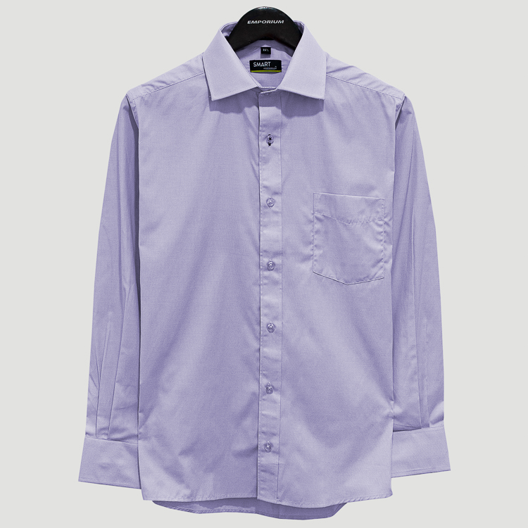 Camisa lila estructura labrada marca Smart slim | 124383