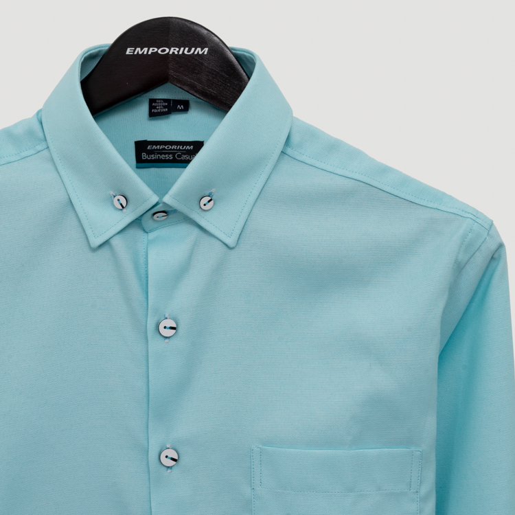 camisa menta estructura labrada marca bcasual cl sico 151234 MENTA