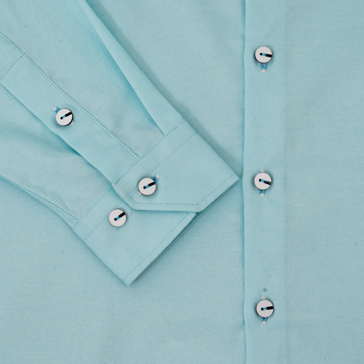camisa menta estructura labrada marca bcasual cl sico 151234 MENTA
