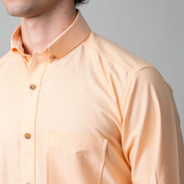 camisa naranja estructura oxford liso marca business casual slim 147708 NARANJA 2