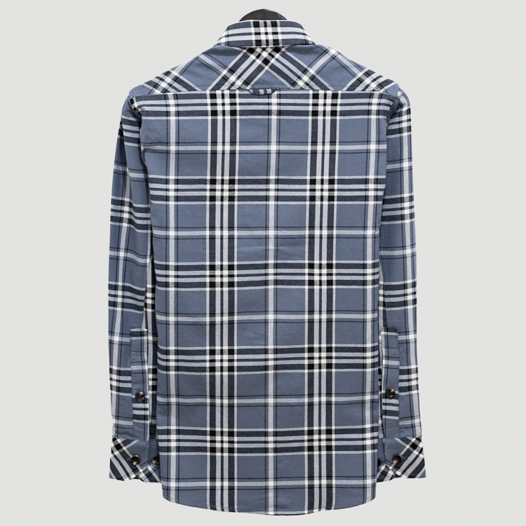 camisa negra diseno de cuadros marca business casual cl sico 141384 380096