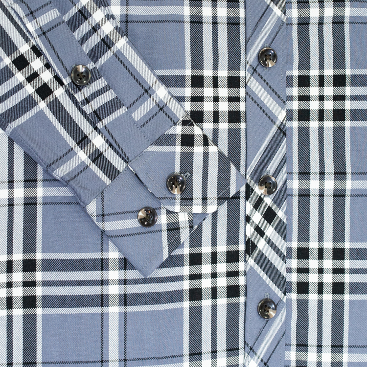 camisa negra diseno de cuadros marca business casual cl sico 141384 380096