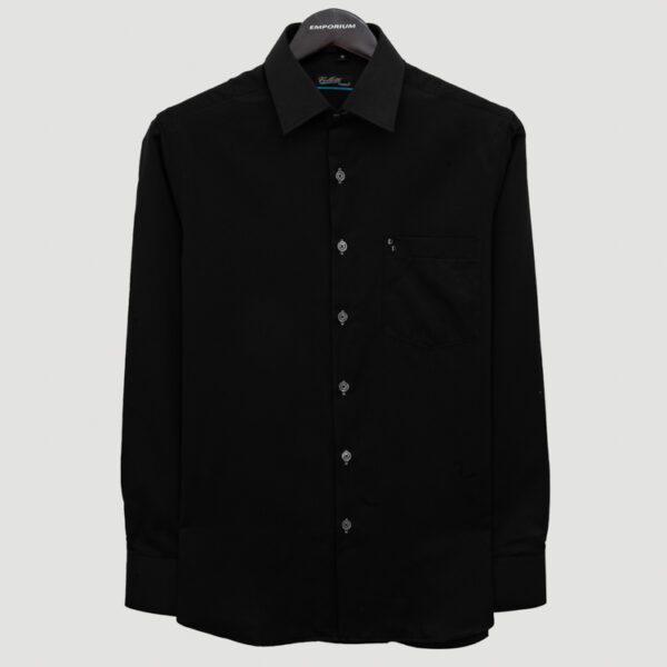 camisa negra estructura labrada marca colletti cl sico 151001 280915 1