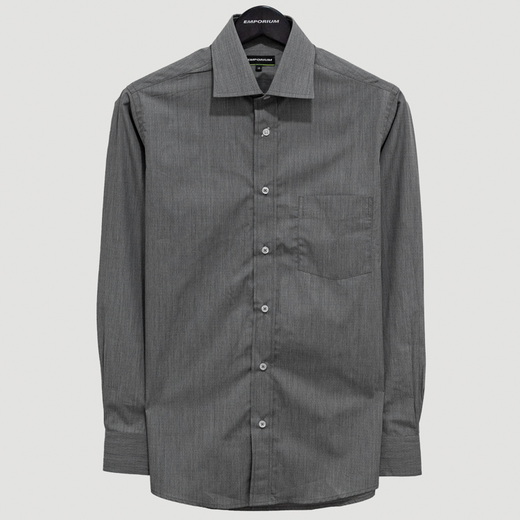 camisa negra estructura plana marca emporium slim 141003 NEGRO 1