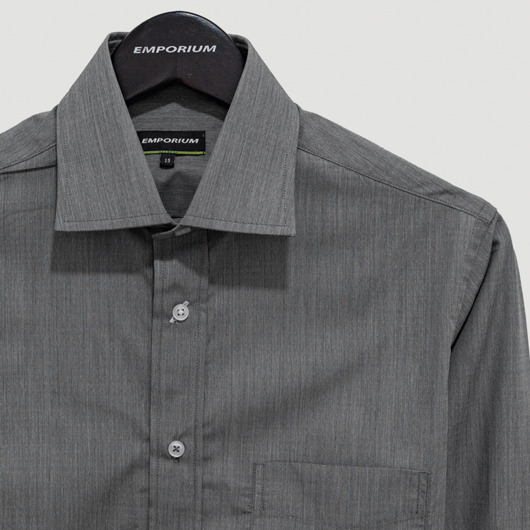 camisa negra estructura plana marca emporium slim 141003 NEGRO 2