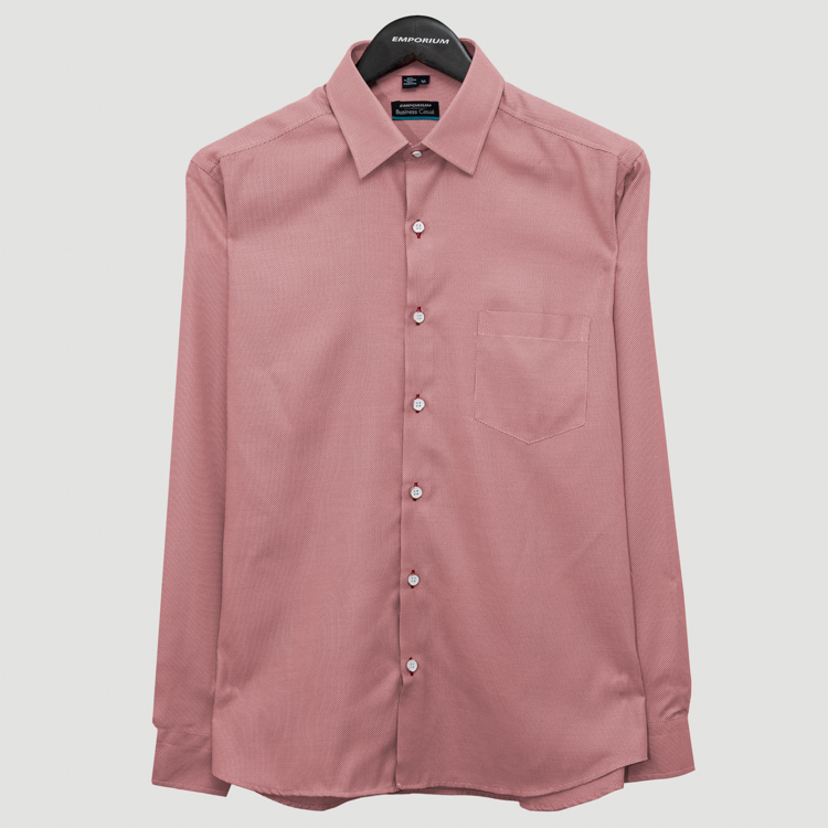 camisa roja estructura labrada marca business casual cl sico 155478 ROJO 1
