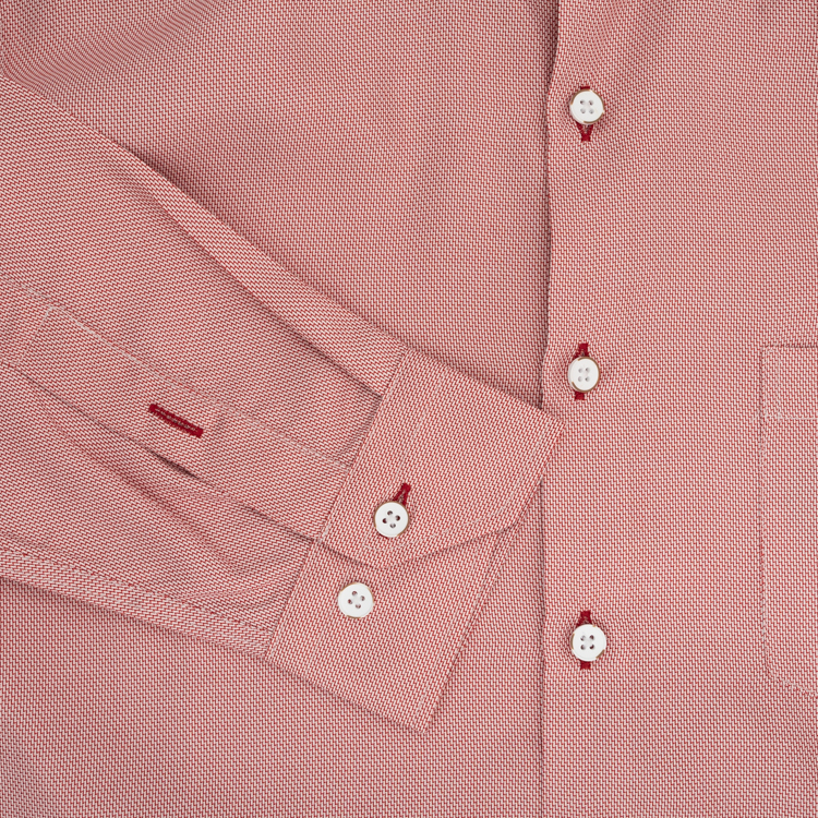 camisa roja estructura labrada marca business casual cl sico 155478 ROJO 4