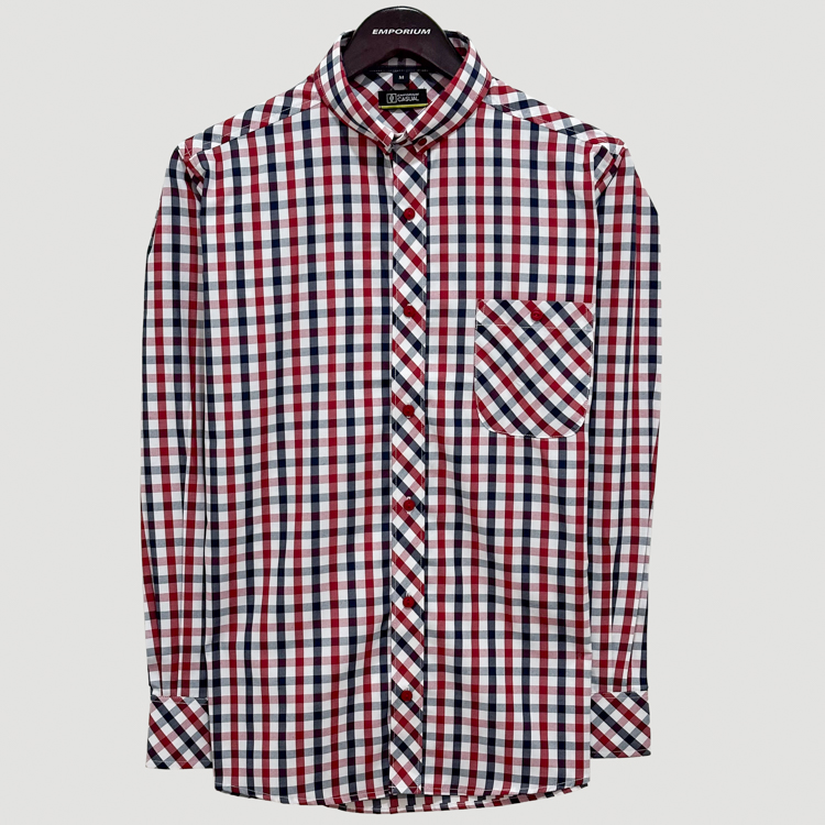 camisa roja estructura plana marca business casual slim 141389 ROJO 1