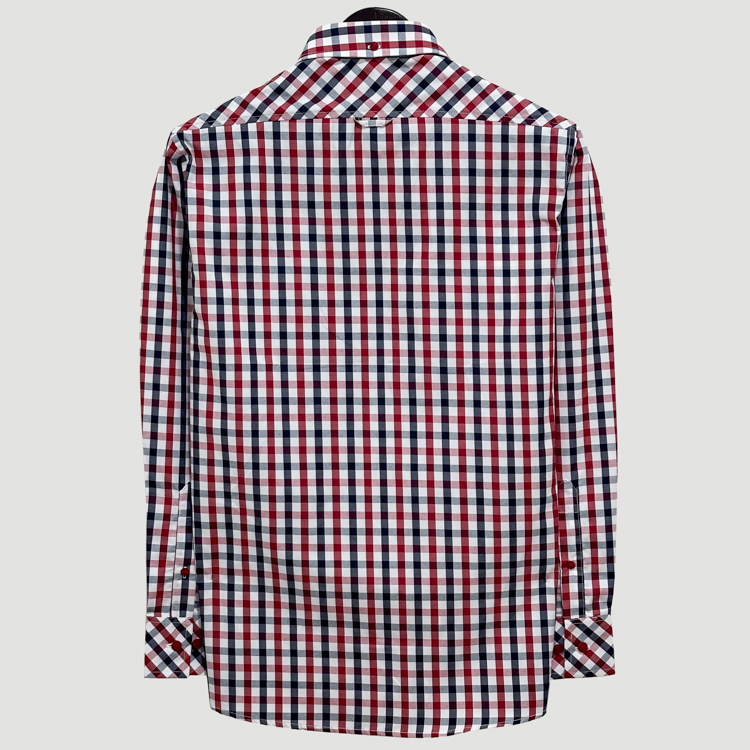 camisa roja estructura plana marca business casual slim 141389 ROJO 4
