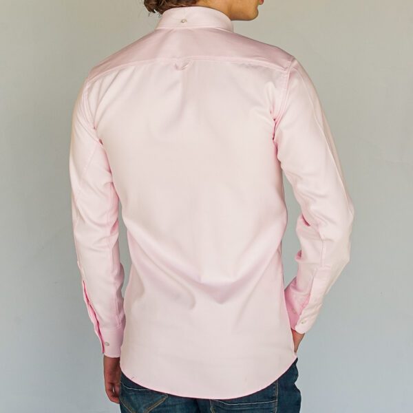 camisa rosado diseno plano marca business casual slim 127426 ROSADO 4
