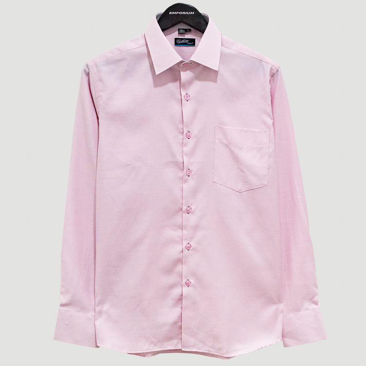 Camisa rosado diseño textura labrada marca Colletti clásico | 128194