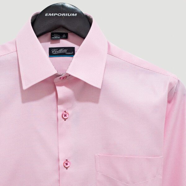 camisa rosado estructura labrada marca colletti cl sico 146341 248038 3