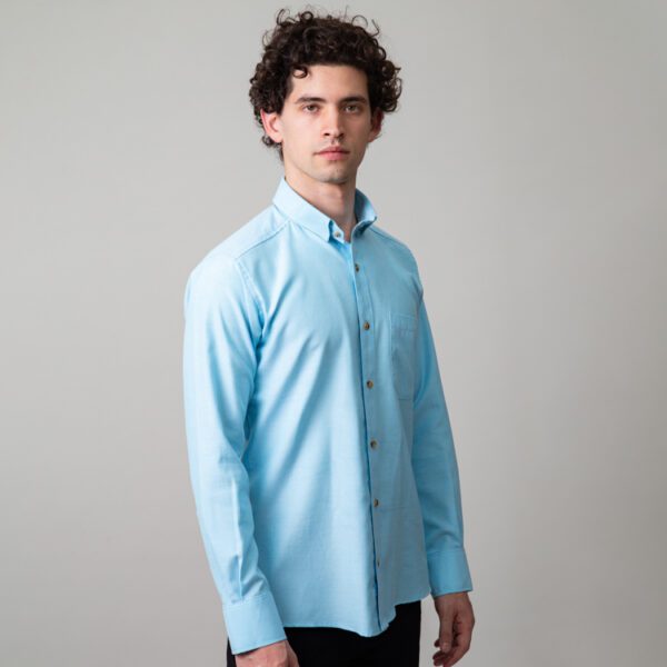 camisa tuquesa estructura oxford liso marca business casual slim 147720 TUQUESA 1