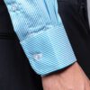 camisa turquesa diseno de lineas marca smart slim 152627 TURQUESA 4