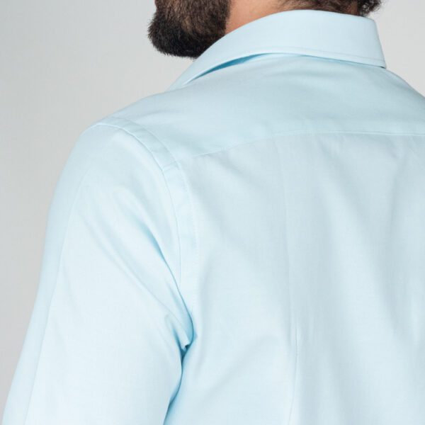 camisa turquesa estructura labrada marca colletti cl sico 144095 216860 4