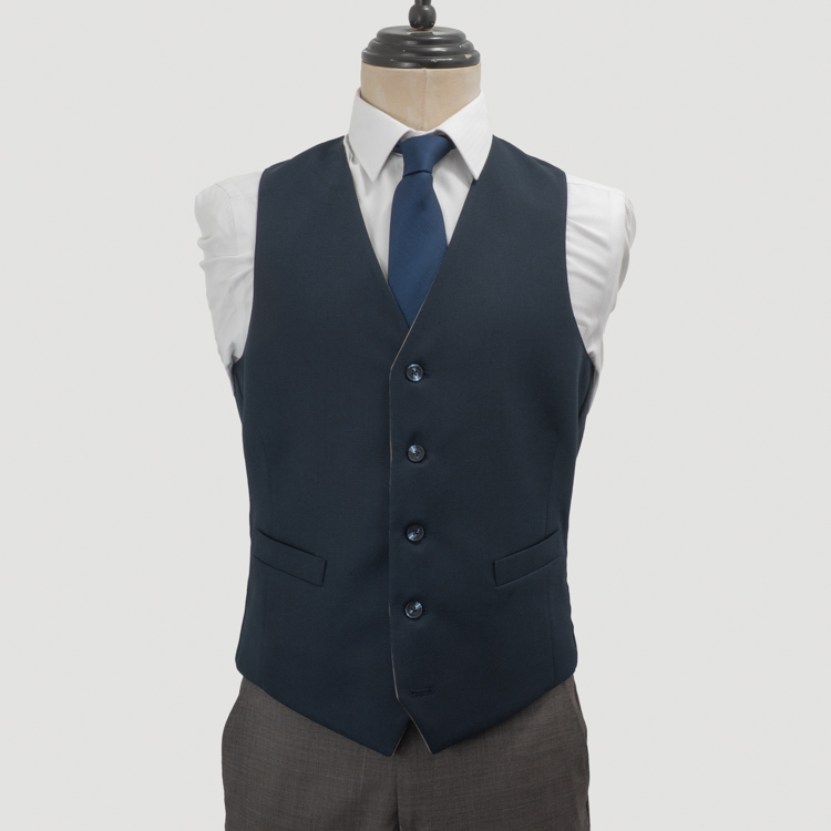 chaleco beige reversible azul estructura labrada marca emporium slim 159602 AZUBEIG 3